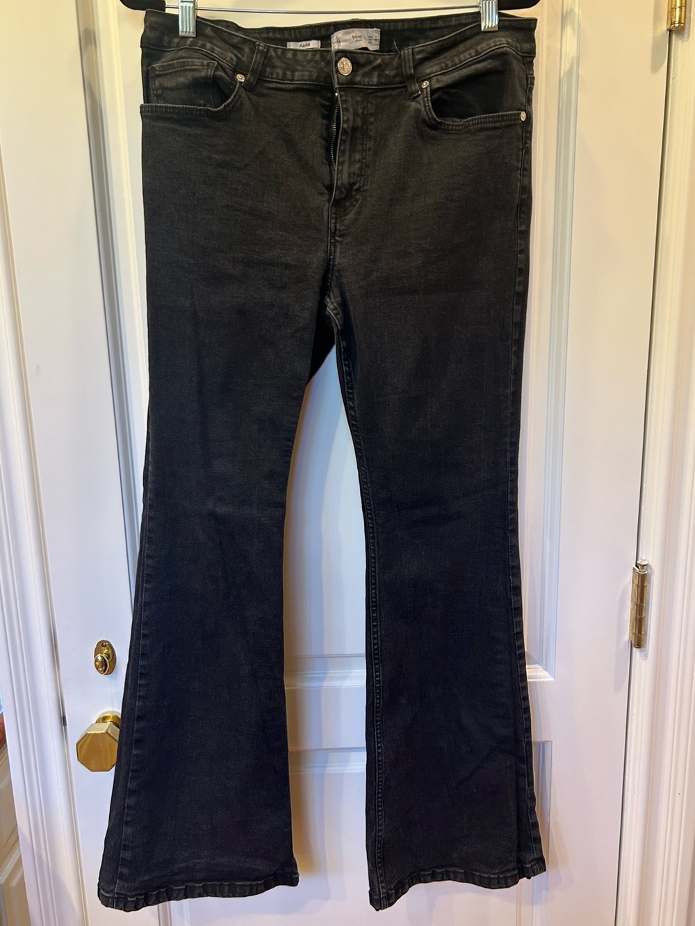 Mango Black Flared Jeans